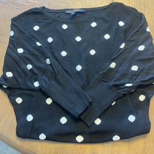 White House Black Market Polka Dot Knit Top